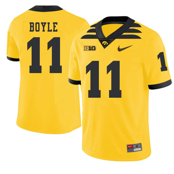 2019 Men #11 Ryan Boyle Iowa Hawkeyes College Football Alternate Jerseys Sale-Gold